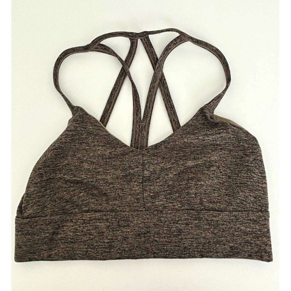 JoyLab Women's Gray Heathered Sports Bra S Crossback gym yoga athleisure